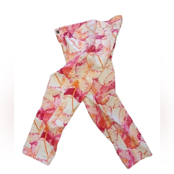 Calvin Klein Women's Ankle Jeans - Pink and Orange Pattern - Picture 3 of 9